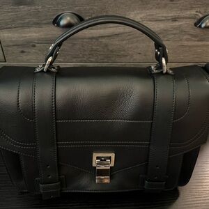 Proenza Schouler - PS1+ Medium Black Satchel